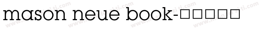 mason neue book字体转换